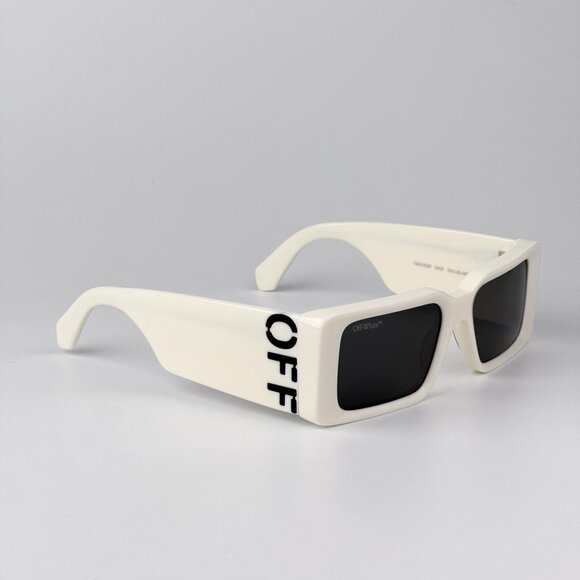 Off-White MILANO Sunglasses – White Square Frame Grey Lenses |Model OERI097 0107